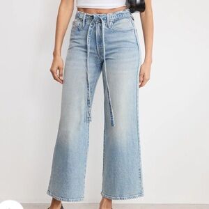 Good American Good Waist Palazzo Cropped Jeans, Size 18